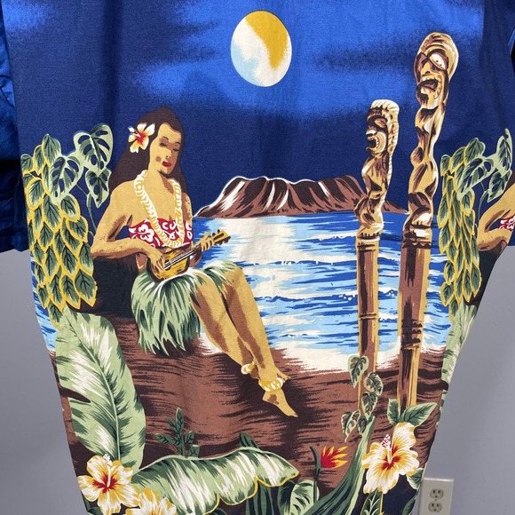 Hawaiian Togs 2XL 100% Cotton Luau Scene Hawaiian Shirt - Picture 3 of 6